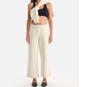 Mate the Label Organic Fleece Wide Leg Pants Women's Size Small Pull On